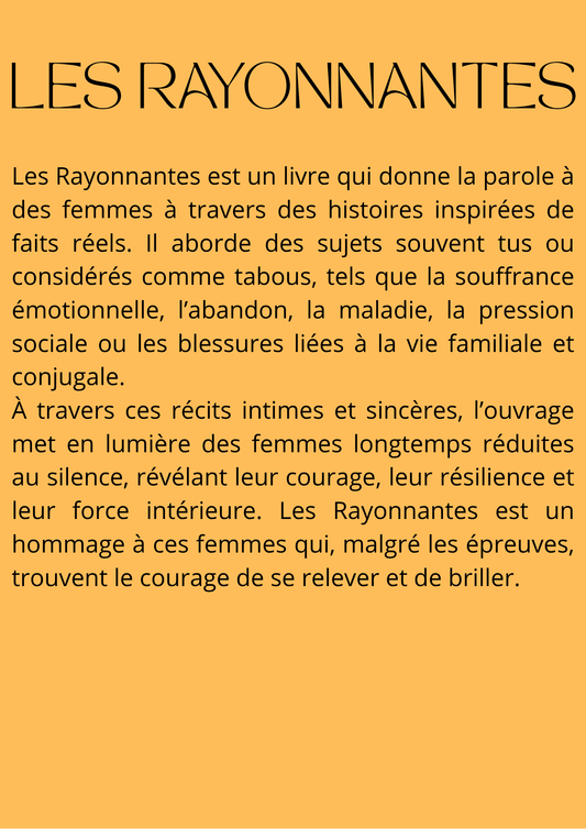Les Rayonnantes (version française) Boutique Yemak Inc